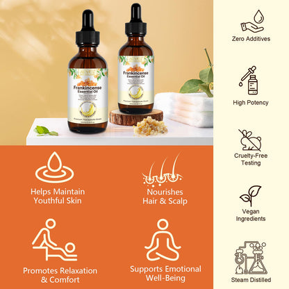 ZIXAOK Frankincense Resin Oil for Face & Body – Anti-Aging, Hydration, Reduces Fine Lines (2.02 fl oz)