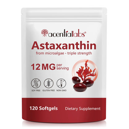 ZIXBMHYJ Astaxanthin 12mg – Natural Astaxanthin Supplement (120 Count) | Non-GMO, Gluten Free