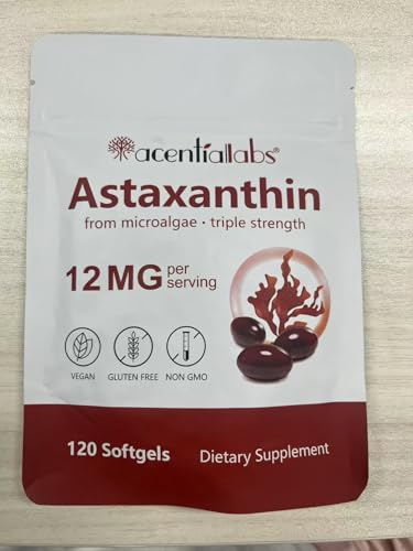 ZIXBMHYJ Astaxanthin 12mg – Natural Astaxanthin Supplement (120 Count) | Non-GMO, Gluten Free