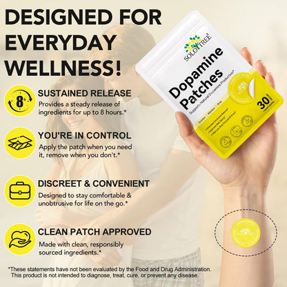 Dopamine Patches Extra Strength – Mood Support, Plant-Based Daily Wellness (30 Patches)
