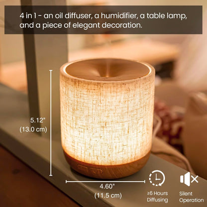 ZmarKraft 200ml Essential Oil Diffuser with Fabric Cover & Night Lamp