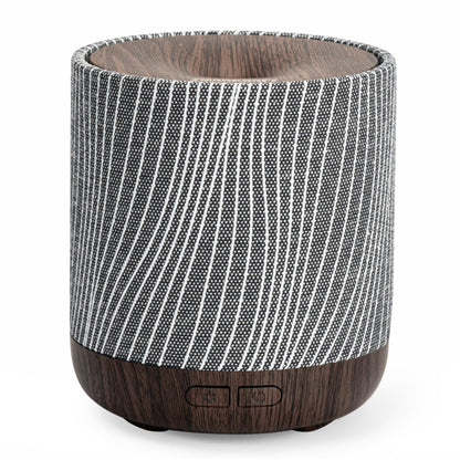 ZmarKraft 200ml Essential Oil Diffuser – Fabric Cover & Night Light (Dark Brown)