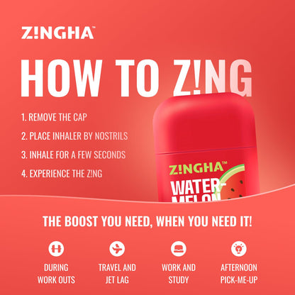 Z!NGHA Dual Nasal Inhaler Stick – Uplifting Peppermint Eucalyptus Lavender Blend | Portable Aromatherapy On The Go