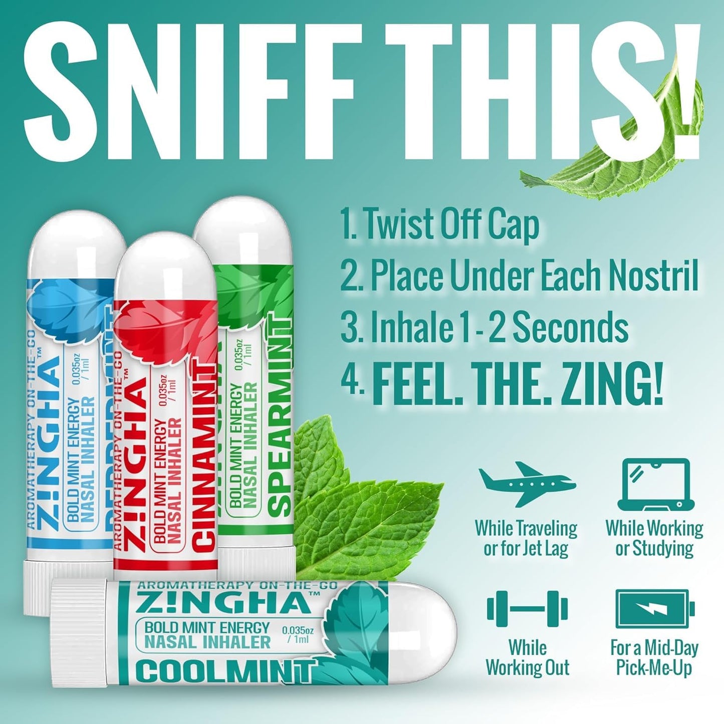 Z!NGHA Nasal Stick - Boost Focus & Breathing (Grape Berry)