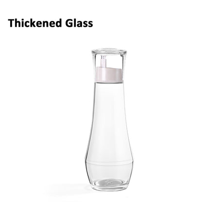 ZOBONETI Glass Mouthwash Dispenser – 8.8 oz, Set of 2, Cup Cap