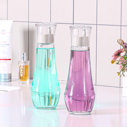 ZOBONETI Glass Mouthwash Dispenser – 8.8 oz, Set of 2, Cup Cap