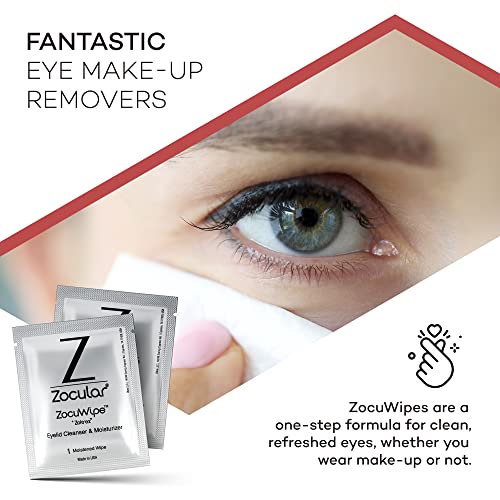 Zocuwipe Eyelid Wipes with Natural Okra Complex — Gentle Cleanse & Moisturize (30ct)