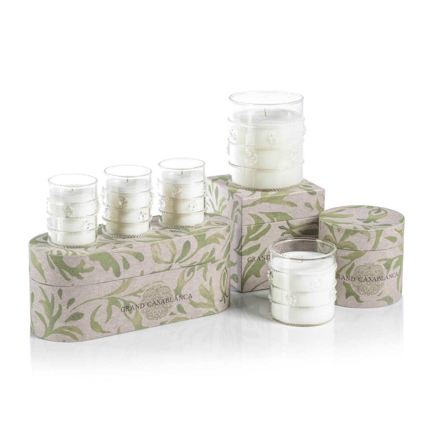 Zodax Grand Casablanca Glass Jar Scented Candle – Lily of The Valley, 12 oz