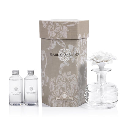 Zodax Grand Casablanca Porcelain Oil Diffuser – Versailles Tuberose, 6.76 oz