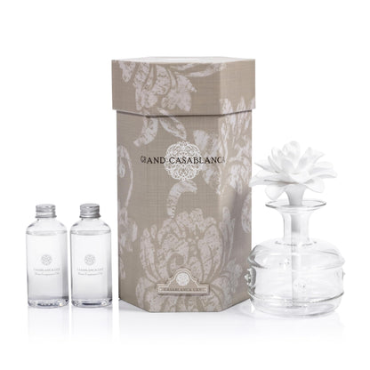 Zodax Grand Casablanca Porcelain Oil Diffuser – 6.76 oz | Living Room, Office, Gift Box