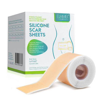 ZODENIS Medical Grade Silicone Scar Tape – 1.6” x 60” Scar Sheets (6–8 Month Supply)