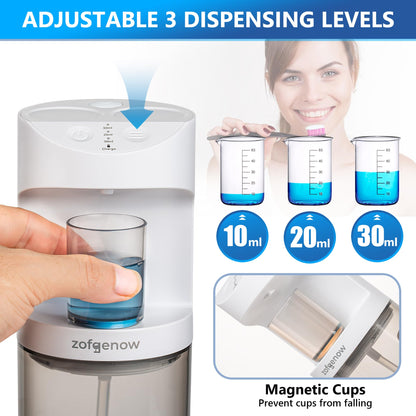 ZOFGENOW Mouthwash Dispenser Cup Set of 2 – Magnetic, Wall-Mounted, Leak-Proof