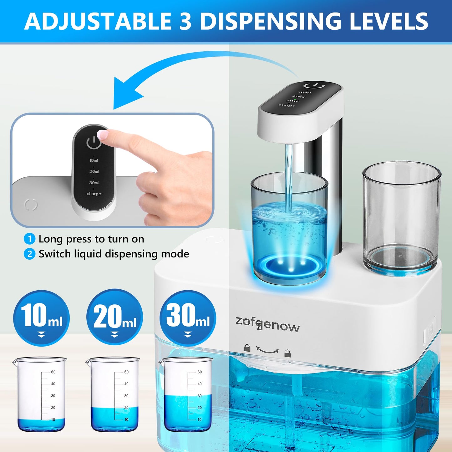 ZOFGENOW Mouthwash Dispenser Cup Set of 2 – Magnetic, Wall-Mounted, Leak-Proof
