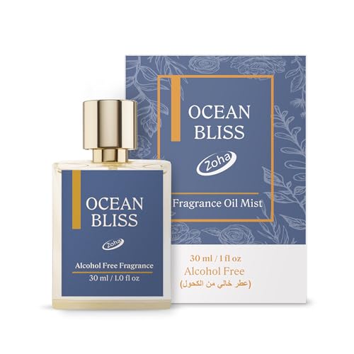 Zoha Ocean Bliss – Alcohol-Free Ocean Perfume for Men & Women, 30ml Travel Spray