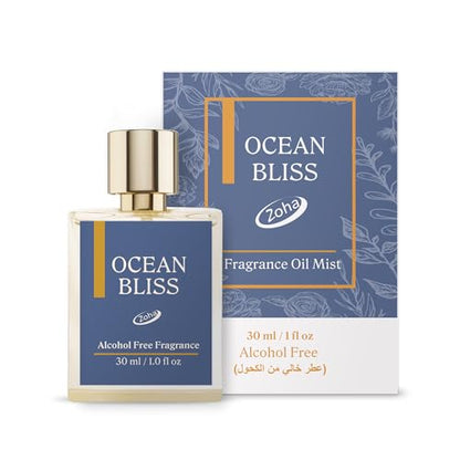 Zoha Ocean Bliss – Alcohol-Free Ocean Perfume for Men & Women, 30ml Travel Spray