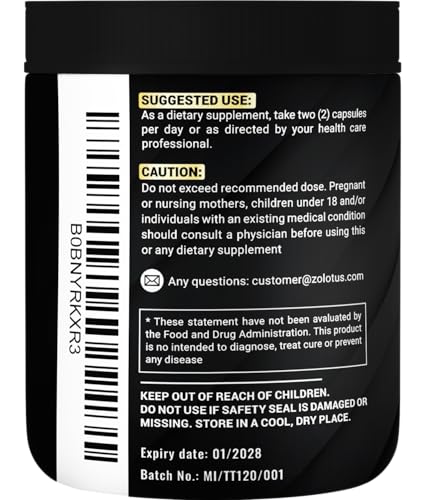 Zolotus 13in1 Tribulus Capsules with Maca, Panax Ginseng – 120 Caps