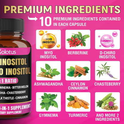Zolotus Myo-Inositol & D-Chiro Inositol Ideal Ratio - 90 Capsules