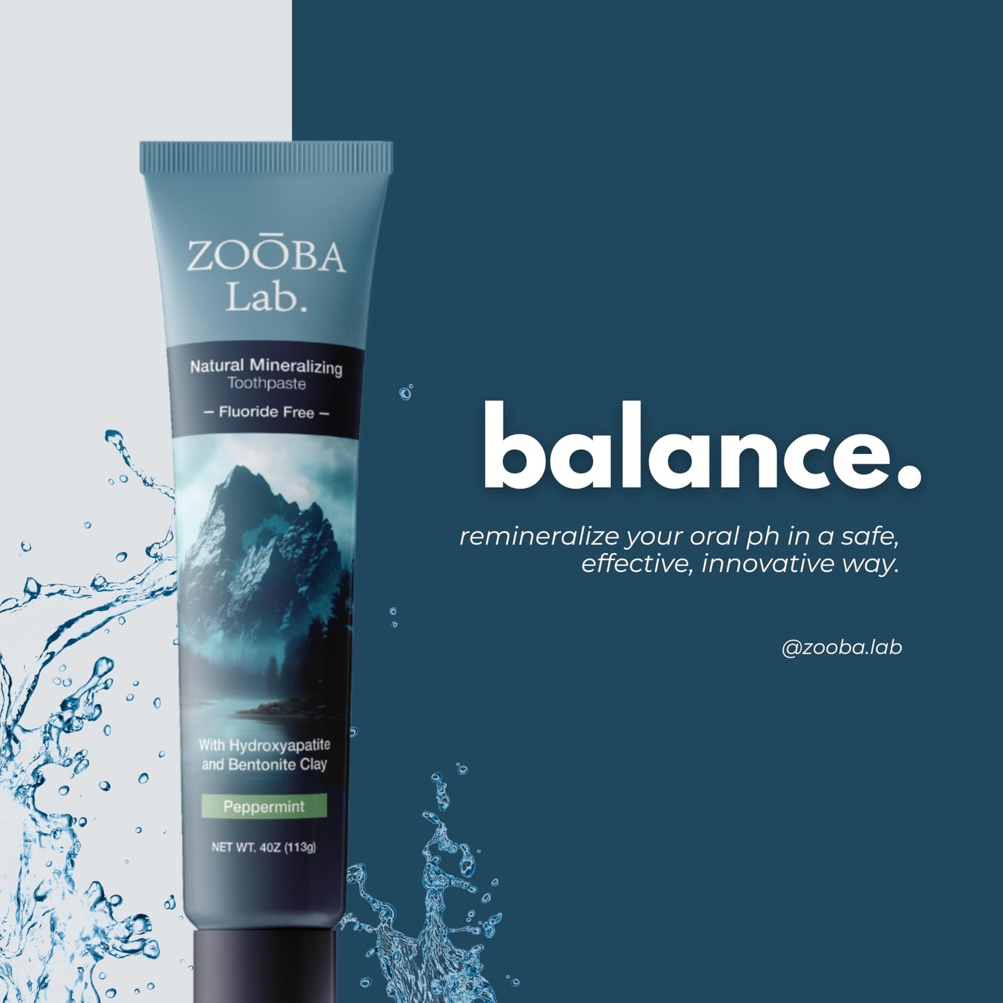 Zooba Fluoride Free Toothpaste with Hydroxyapatite – Remineralizing, Whitening, Bentonite Clay | Vegan