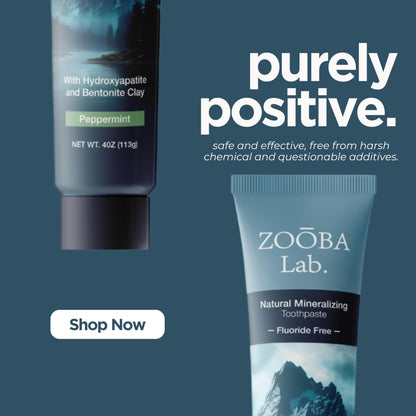 Zooba Fluoride Free Toothpaste with Hydroxyapatite – Remineralizing, Whitening, Bentonite Clay | Vegan