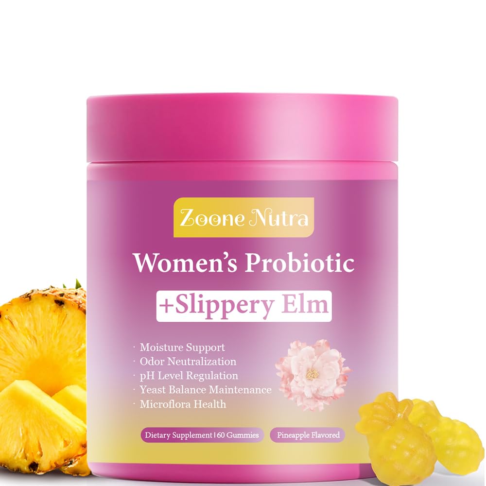 Zoone Nutra Her Juicy Gummies for Women – Pineapple Probiotics with Slippery Elm