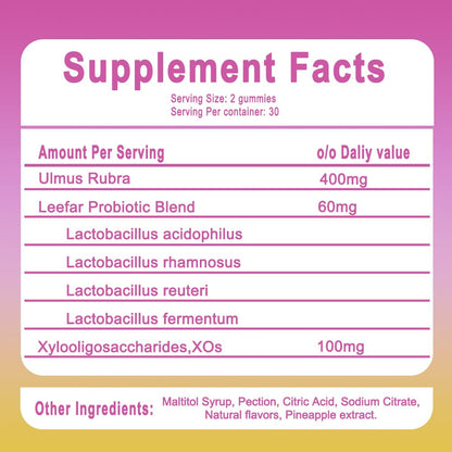 Zoone Nutra Her Juicy Gummies for Women – Pineapple Probiotics with Slippery Elm