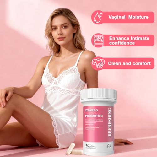 ZOWEAO Vaginal Probiotics for Women – Moisture, pH Balance & Comfort (60 Capsules) | Cranberry + Ashwagandha mythriftymom