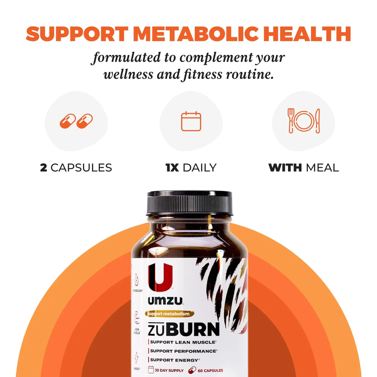 UMZU ZuBurn Energy Support - 30 Day Supply, Caffeine & Mitoburn BritishVita | Premium UK Vitamins & Wellness Supplements