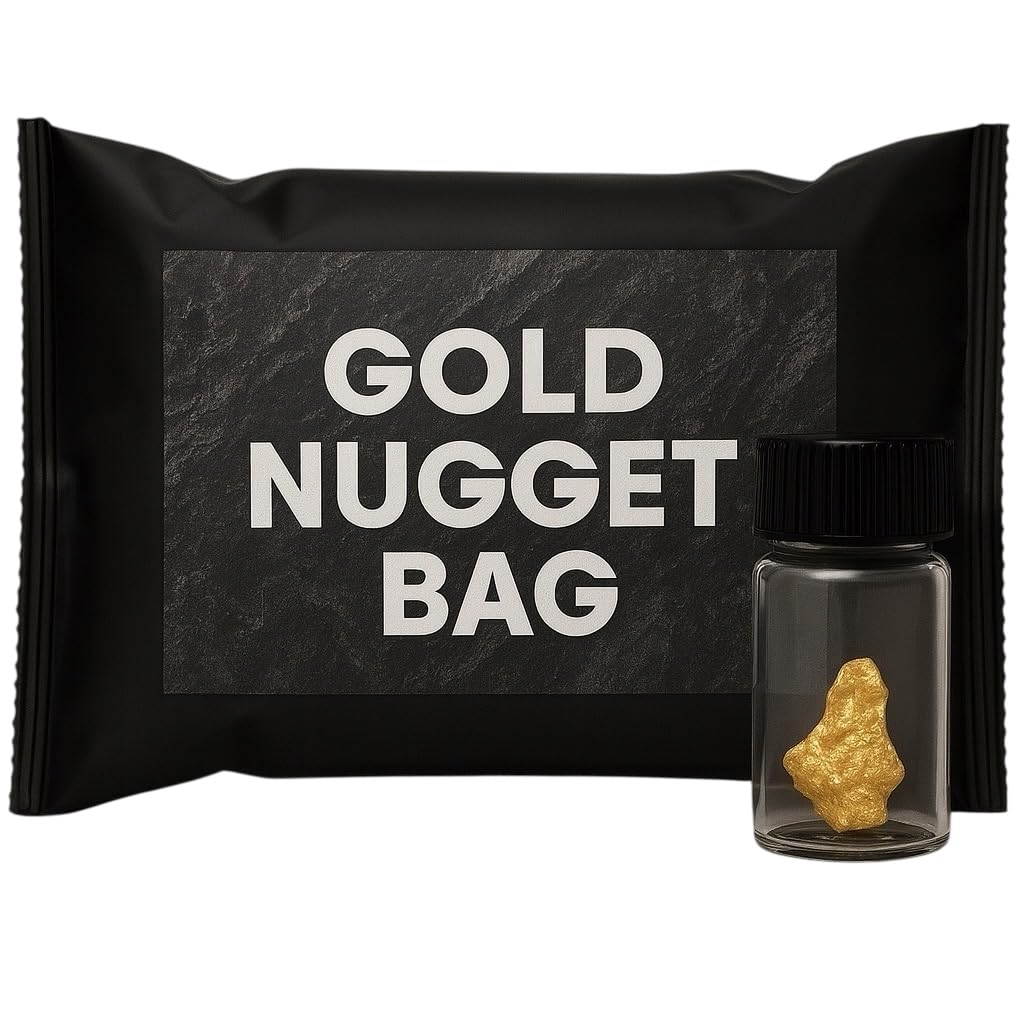 Zurjy 1-Pack Gold Paydirt – Home Panning Nugget & Flakes Treasure Bag