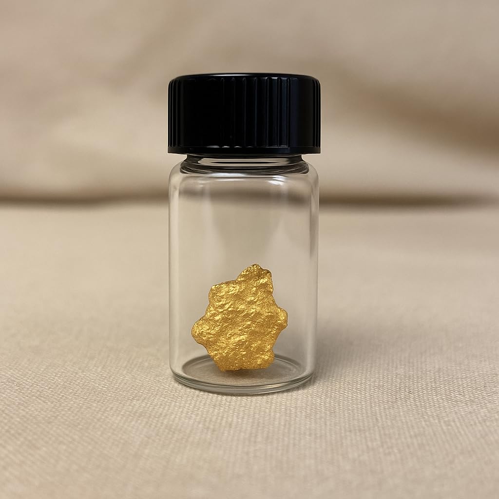 Zurjy 1-Pack Gold Paydirt – Home Panning Nugget & Flakes Treasure Bag