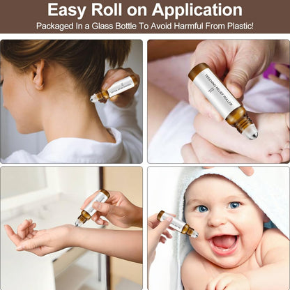 zxbaers 2PCS Teething Roller – All Natural Baby Teething Pain Relief | A Thousand Roses Teething Roller Oil