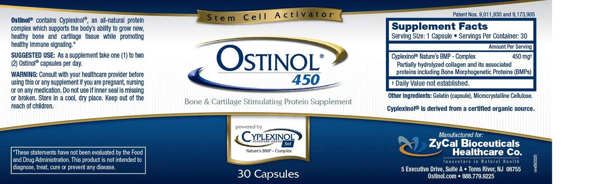 ZyCal Ostinol Standard 450 mg – Bone & Cartilage Support BritishVita | Premium UK Vitamins & Wellness Supplements