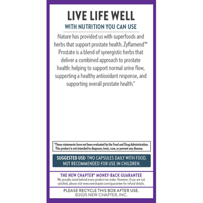 New Chapter Zyflamend Prostate – Saw Palmetto & Turmeric (60 ct)