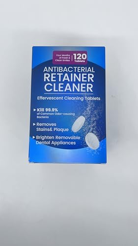 Zyntieu 23mm Retainer Cleanser Tablets | Ultrasonic Cleaner for Dentures & Invisalign - 60-Pack