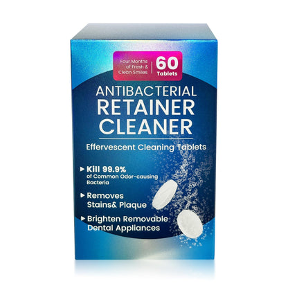 Zyntieu 23mm Retainer Cleanser Tablets | Ultrasonic Cleaner for Dentures & Invisalign - 60-Pack