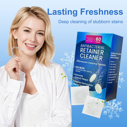 Zyntieu 23mm Retainer Cleanser Tablets | Ultrasonic Cleaner for Dentures & Invisalign - 60-Pack