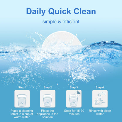 Zyntieu 23mm Retainer Cleanser Tablets – 120 Pack for Dentures & Invisalign