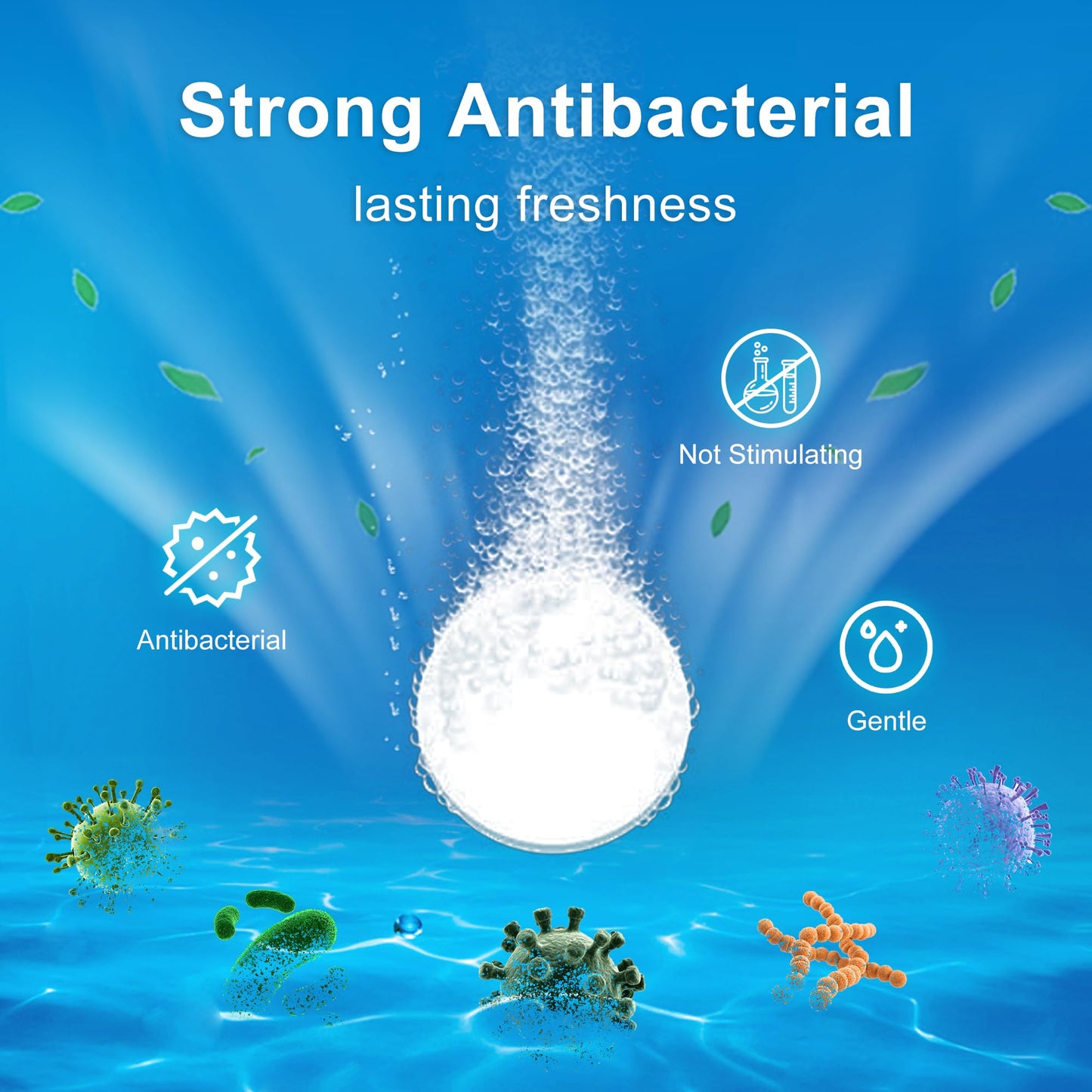 Zyntieu 23mm Retainer Cleanser Tablets – 120 Pack for Dentures & Invisalign
