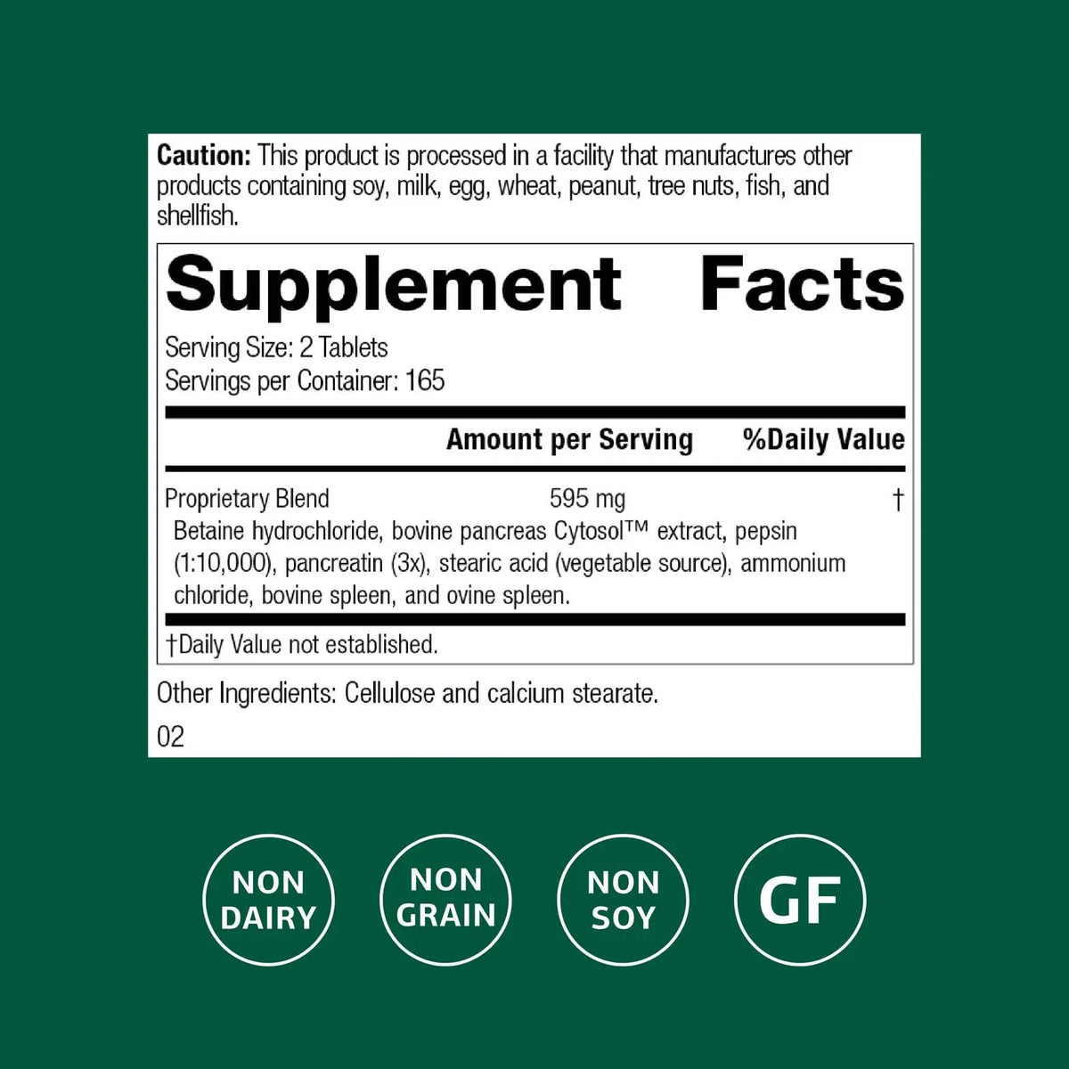 Standard Process Zypan - Digestive Enzyme Support with Pancreatin, Pepsin & HCl | 330 Tablets BritishVita | Premium UK Vitamins & Wellness Supplements