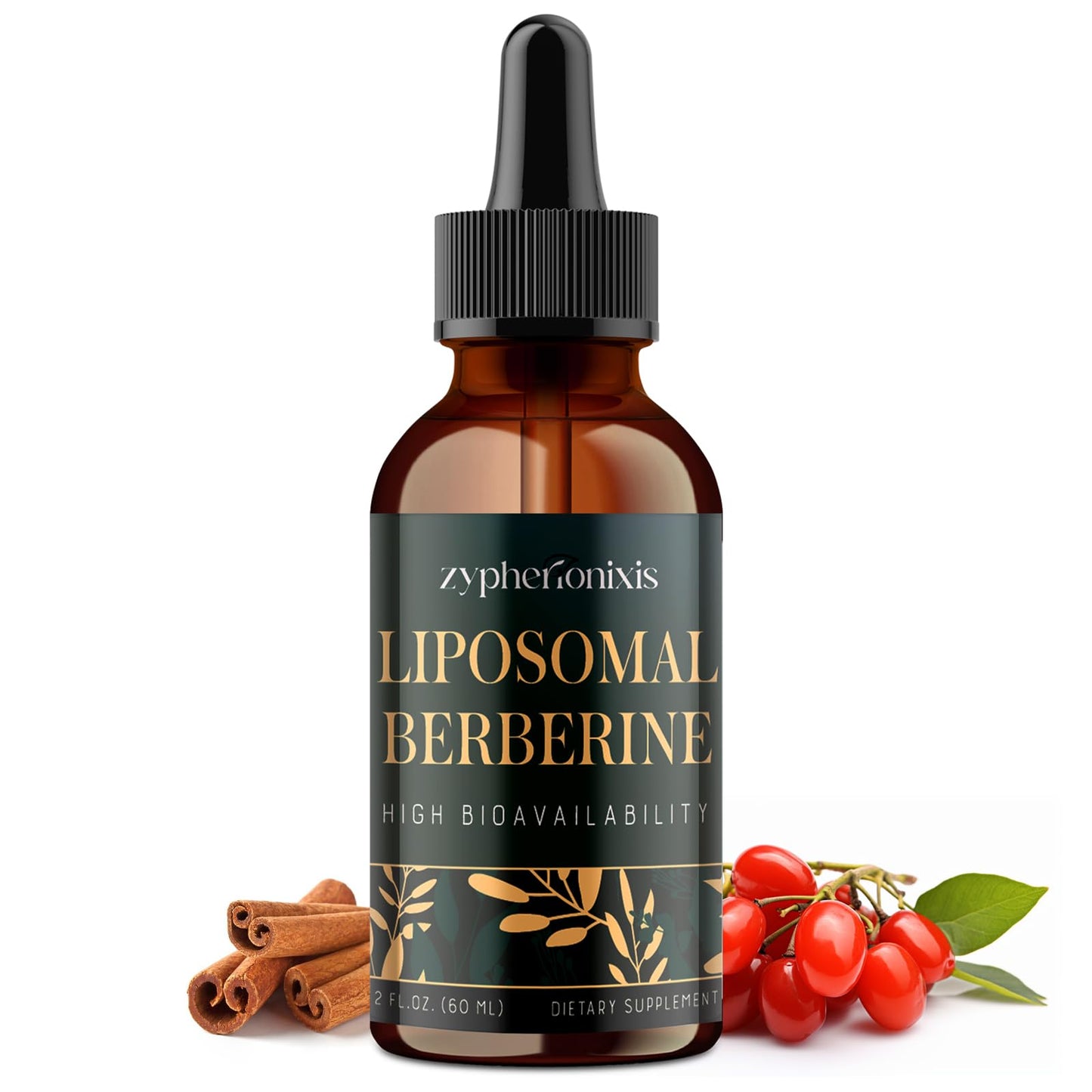 Zypherionixis Liposomal Berberine HCL Drops 3000mg – Sugar Free AMPK Activator (2 oz)