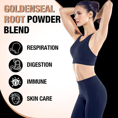 Zypherionixis Wildcrafted Goldenseal Root Powder 1000mg + Echinacea – Immune & Respiratory Support | 60 Servings