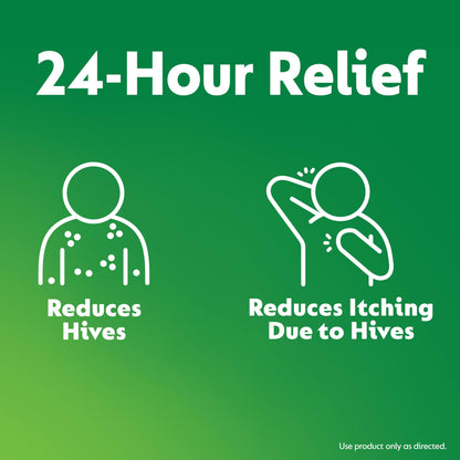 Zyrtec 24 Hour Hives Relief Tablets, 10 mg Cetirizine HCl – Fast Itch & Hive Relief, 30 Count